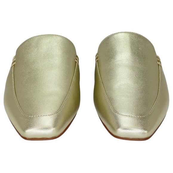 Marc Fisher LTD Pam Gold Leather Metallic Leather Womens Flat Mules Size 6M - Picture 5 of 16